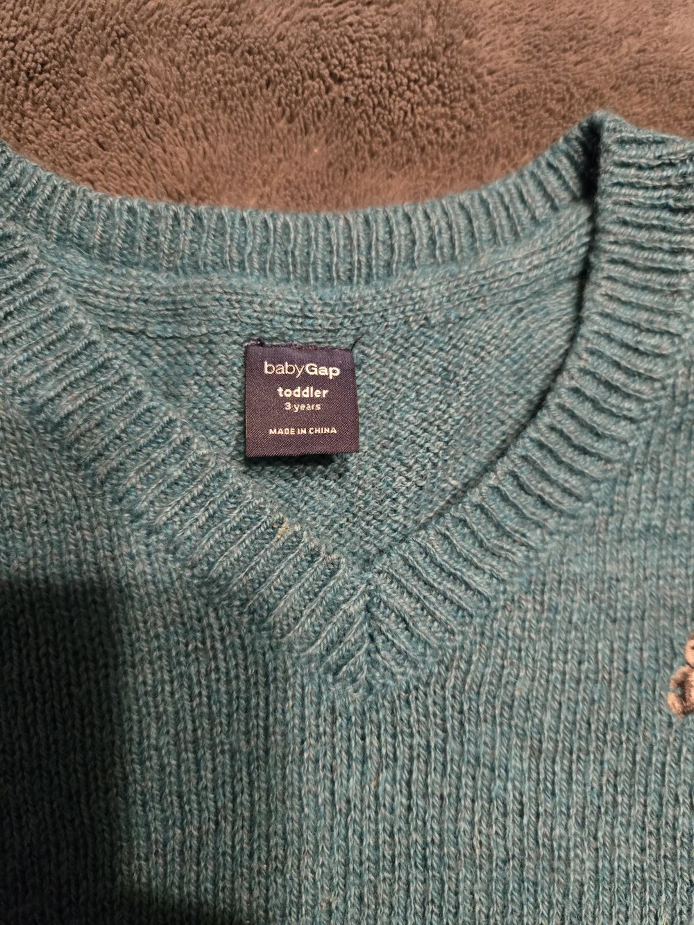 Baby GAP Toddler V-Neck Sweater Vest in Seafoam Blue